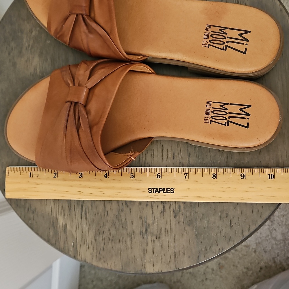 Miz Mooz | Women's Leather Tan Knotted Sandals. Leather. - Picture 6 of 10